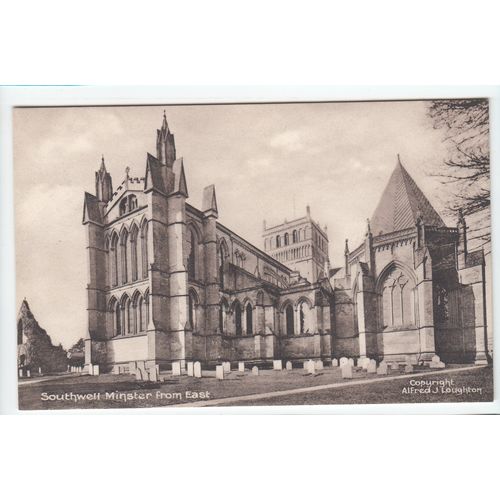 Southwell Minster from East Postcard Alfred J Laughton