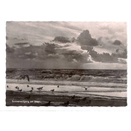SONNENAUFGANG AM MEER, GERMANY unused vintage postcard sunset at sea =