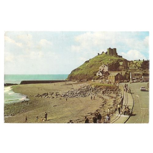 THE CASTLE, CRICCIETH, GWYNEDD, WALES used vintage postcard 1969 postmark =