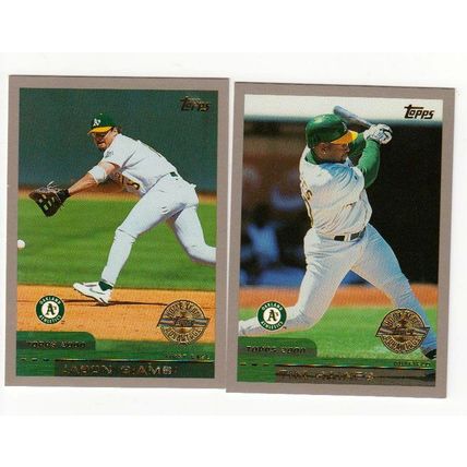 2000 Topps HTA Oakland Athletics A’s team set with chrome traded – 16 cards