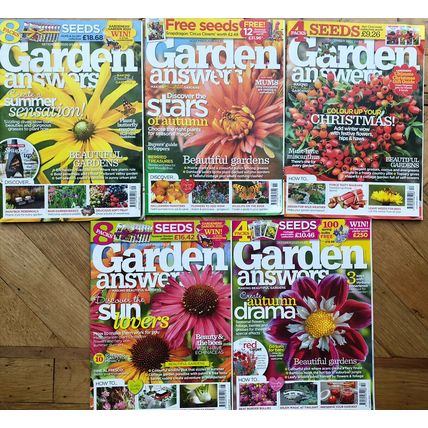 Job Lot GARDEN ANSWERS Magazine 5 Issues Loads of Advise for a Beautiful Garden
