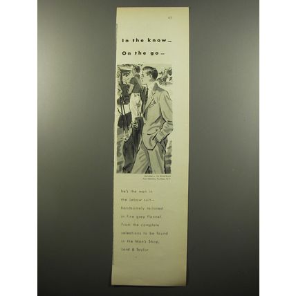 1950 Lord & Taylor Lebow Suit Ad - In the know - on the go