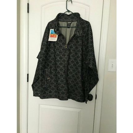 Heaven or Hell Men's Black & Gray Zip Up Jean Jacket Size 3XL