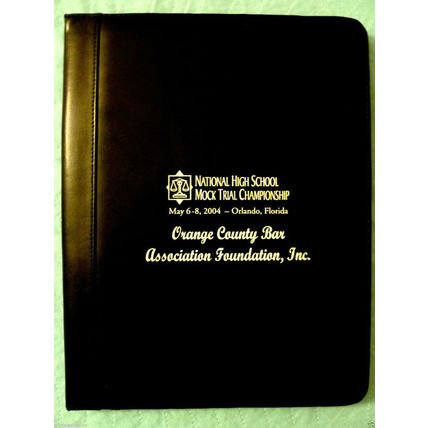 2004 NATIONAL HIGH SCHOOL MOCK TRIAL CHAMPIONSHIP ORLANDO PLEATHER PAD HOLDER +