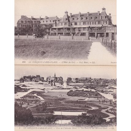 Le Touquet Paris Plage L'Hotel Du Golf Atlantic 2x French Old Postcard s