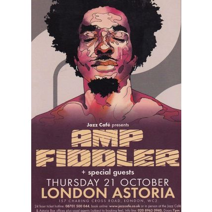 Amp Fiddler London Astoria Concert Advertising Postcard