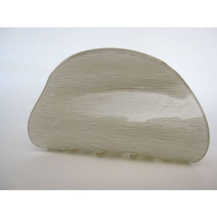 Glossy lite gray hair claw clip