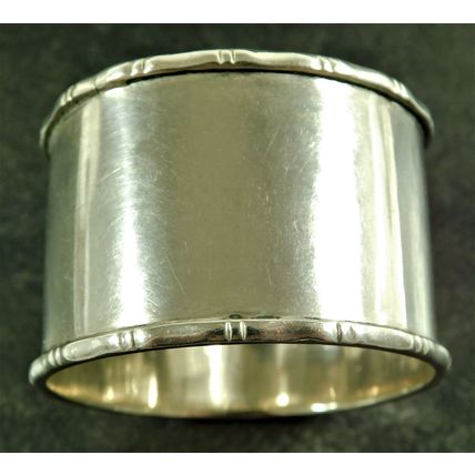 Antique Tuck Chang Chinese Hallmarked Solid Silver Serviette Napkin Ring