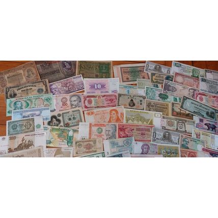 100+ Diff. Antique to Modern WORLD Currency Foreign Money Banknote WHOLESALE Lot