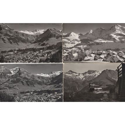 Adelboden Steghorn Wildstrubel 4x Switerland Real Photo Postcard s
