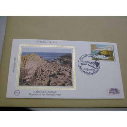1981 Benham silk Cover - National Trust - Giants Causeway, Antrim N Ireland