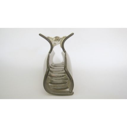 Iridescent gray abalone sea shell effect hair claw clamp clip