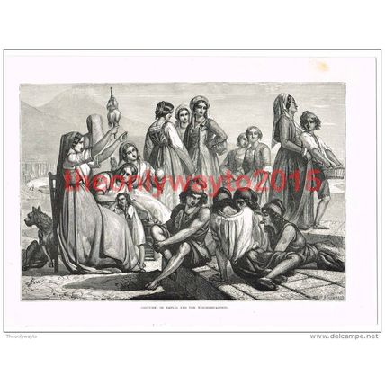 Costumes of Naples and Neighbouhood, Italy, Book Illustration (Print), c1891