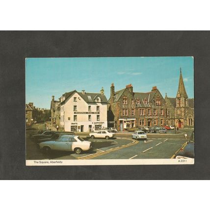 Postcard Perthshire Aberfeldy The Square 1977
