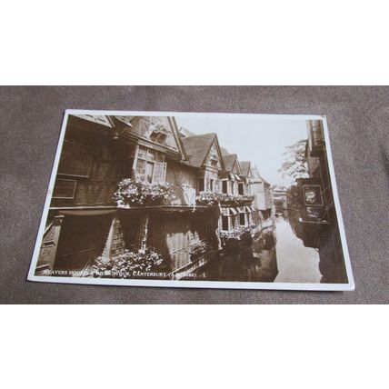 1942 real photo Postcard - Weavers Houses, Canterbury - Kent