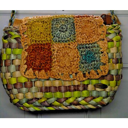 Cappelli Straworld Bag BOHO Floral Woven Beach Purse Spring Summer NWT FLAW!