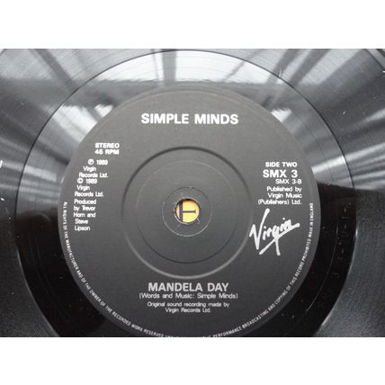 Simple Minds 1989 7" Single Ballad Of The Streets Belfast Child b/w Mandela Day