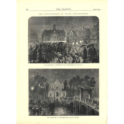 TERCENTENARY OF DUTCH INDEPENDENCE 1872 VICTORIAN ENGRAVINGS