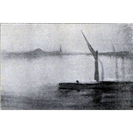 NOCTURNE, BLUE AND SILVER 1893 James Abbott McNeill Whistler VICTORIAN PRINT