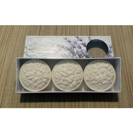Lavender Soap 3 x 125g Round Soaps Saponificio Artigianale Fiorentino