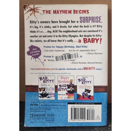 Bad Kitty Meets the Baby (paperback Black & White Edition) by Nick Bruel 2012