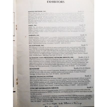 Micro Invest/Tech '84 - Program - November 8-9, 1984. New York City.