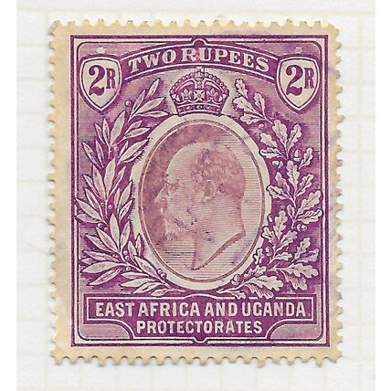 EAST AFRICA UGANDA PROTECTORATE KE7 2R 1904 WMK CA SG27 27 SG USED