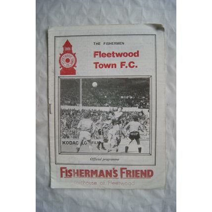 1984 programme Fleetwood Town v. Congleton Town