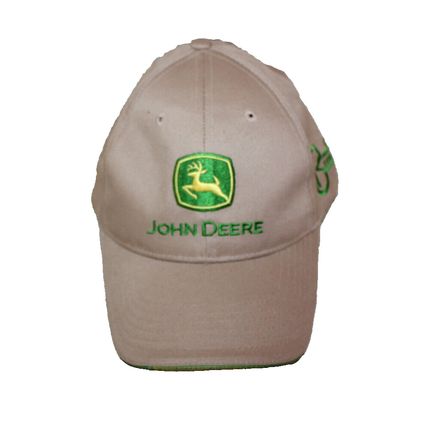 John Deere Hat Gift Tan Cap Green and Yellow John Deere Logo Farmers gifts Truck