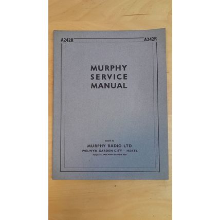 Vintage Murphy A242R RADIO GRAMOPHONE Service manual -