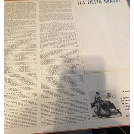 The Brave Bulls La Fiesta Brava - Nunez- Bull Fight Ring Music LP