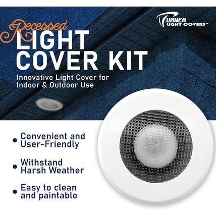 Recessed Light Cover Kit for Indoor and Outdoor Ceiling - Replacement Kit for Ca