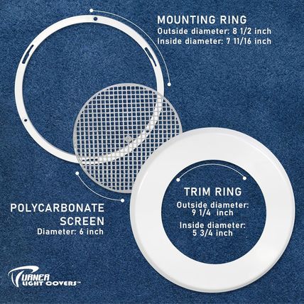 Recessed Light Cover Kit for Indoor and Outdoor Ceiling - Replacement Kit for Ca