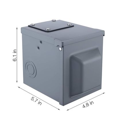 Miady 50 Amp 125/250 Volt RV Power Outlet Box, Enclosed Lockable Weatherproof Ou