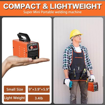 Super Mini Stick Welder Machine,110V 250A ARC Portable MMA Welding Machine for B
