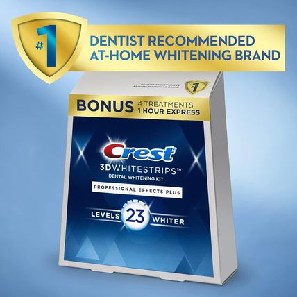 Crest 3D Whitestrips Professional Effects Plus, 3D White, Teeth Whitening Strip