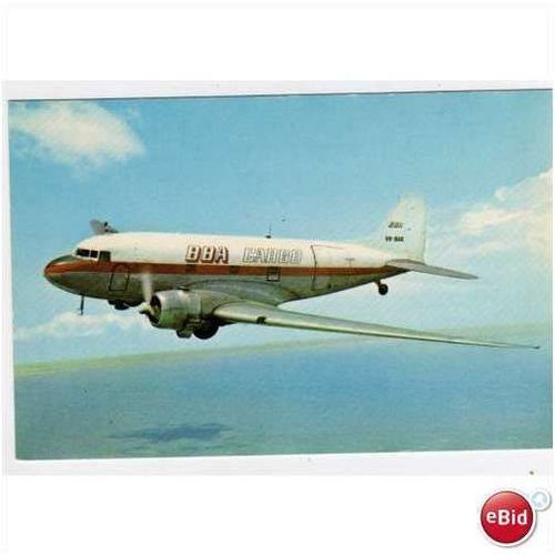BBA CARGO DOUGLAS DC3 FREIGHTER AIRCRAFT POSTCARD