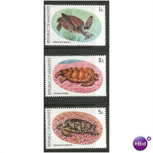 Maldives 1980 - SG 853-855 -Turtle Conservation Campaign x 3 - MNH