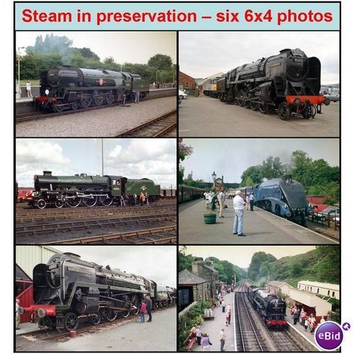 Six 6x4 photos: British steam locos in preservation
