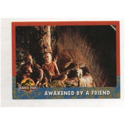 1993 Jurassic Park Universal City Studios Collector Card #49 Awakened by friend