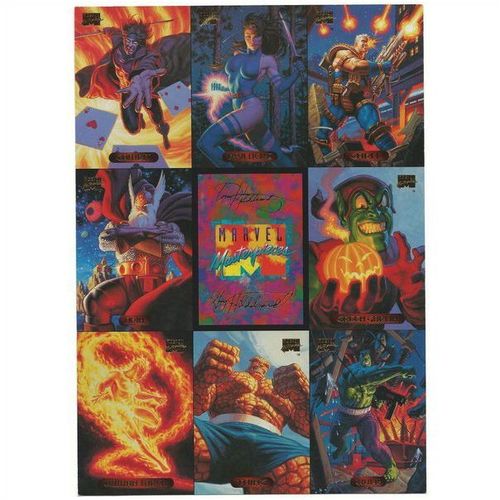 MARVEL MASTERPIECES ' PROMO 9 card sheet ' (1994)