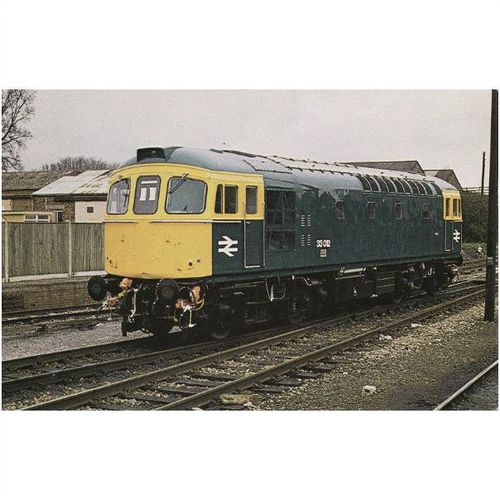Railway Postcard BR Class 33 33012 WESTBURY 1975 Diesel Loco