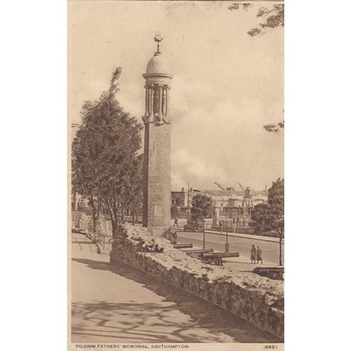 Pilgrim Fathers' Memorial Southampton nice Slogan Hampshire Postcard (HAM71811)