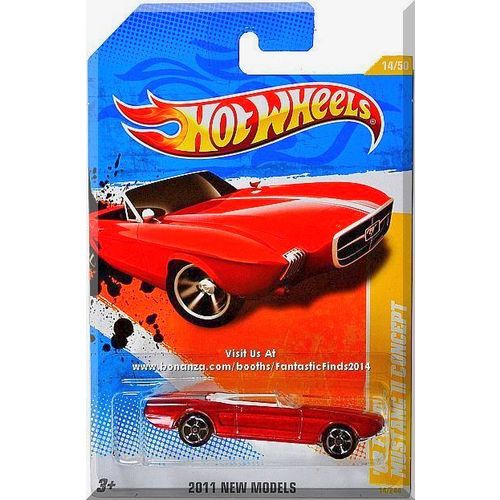 Hot Wheels - '63 Ford Mustang II Concept: 2011 New Models #14/50 - #14/244 *Red*