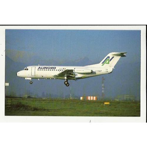 Aviation ALINORD FOKKER F28-1000 Postcard by Buchair (8941)