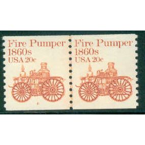 1908 20c Fire Pumper Very Fine MNH Dry Gum CNP Left 8 A02180