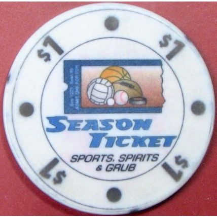 Lucky Ticket. $1 Casino Chip. Spokane, WA. Y92.