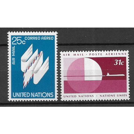 United Nations - New York 1977 Airmail MNH set S.G. A294-A295