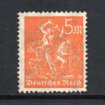 Germany - 1922 - 5m Miners, Mint No Gum