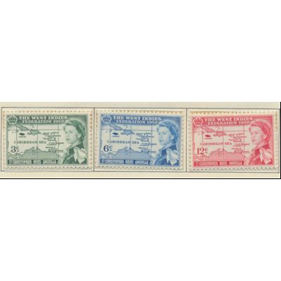 St. Kitts-Nevis Stamps Scott #136 To 138, Mint Never Hinged